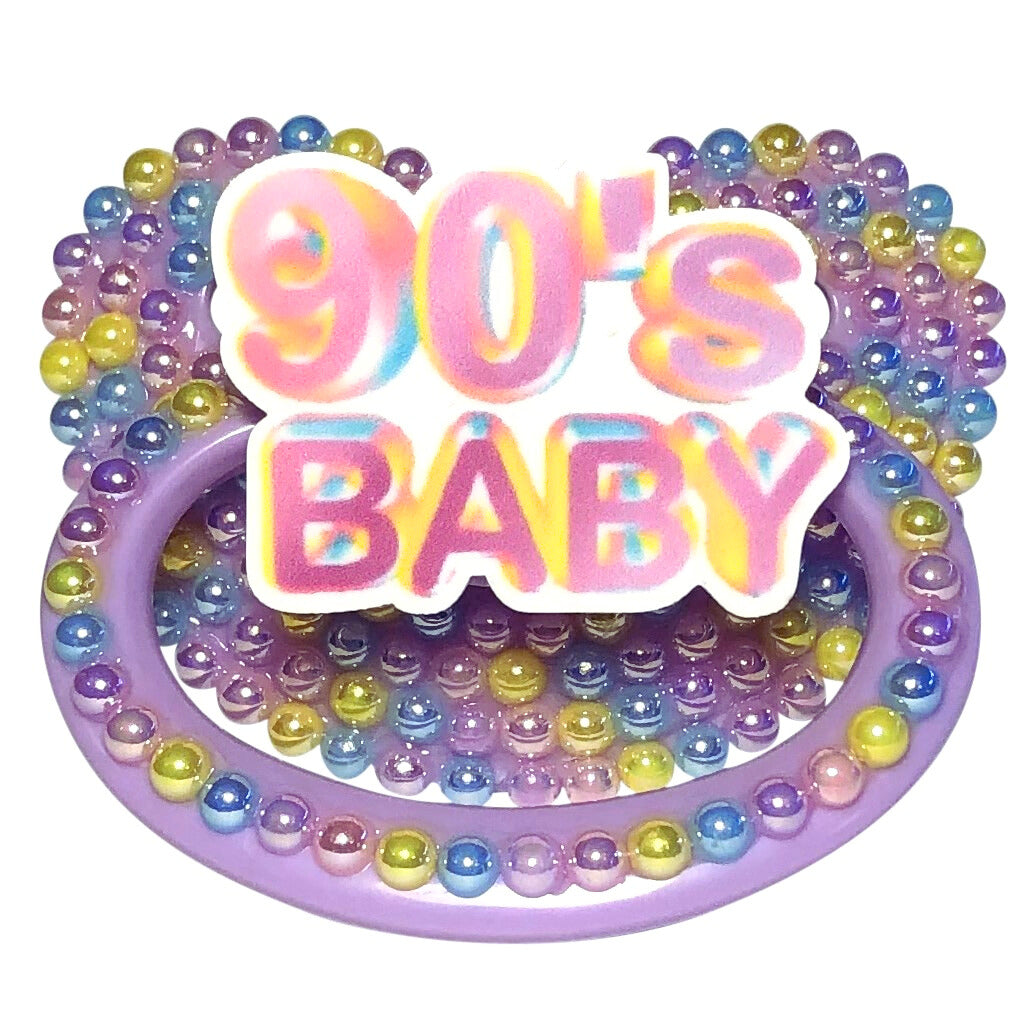 Baby Bear Pacis Adult Pacifier "90's Baby" Purple Adult Paci (DDLG/ABDL)