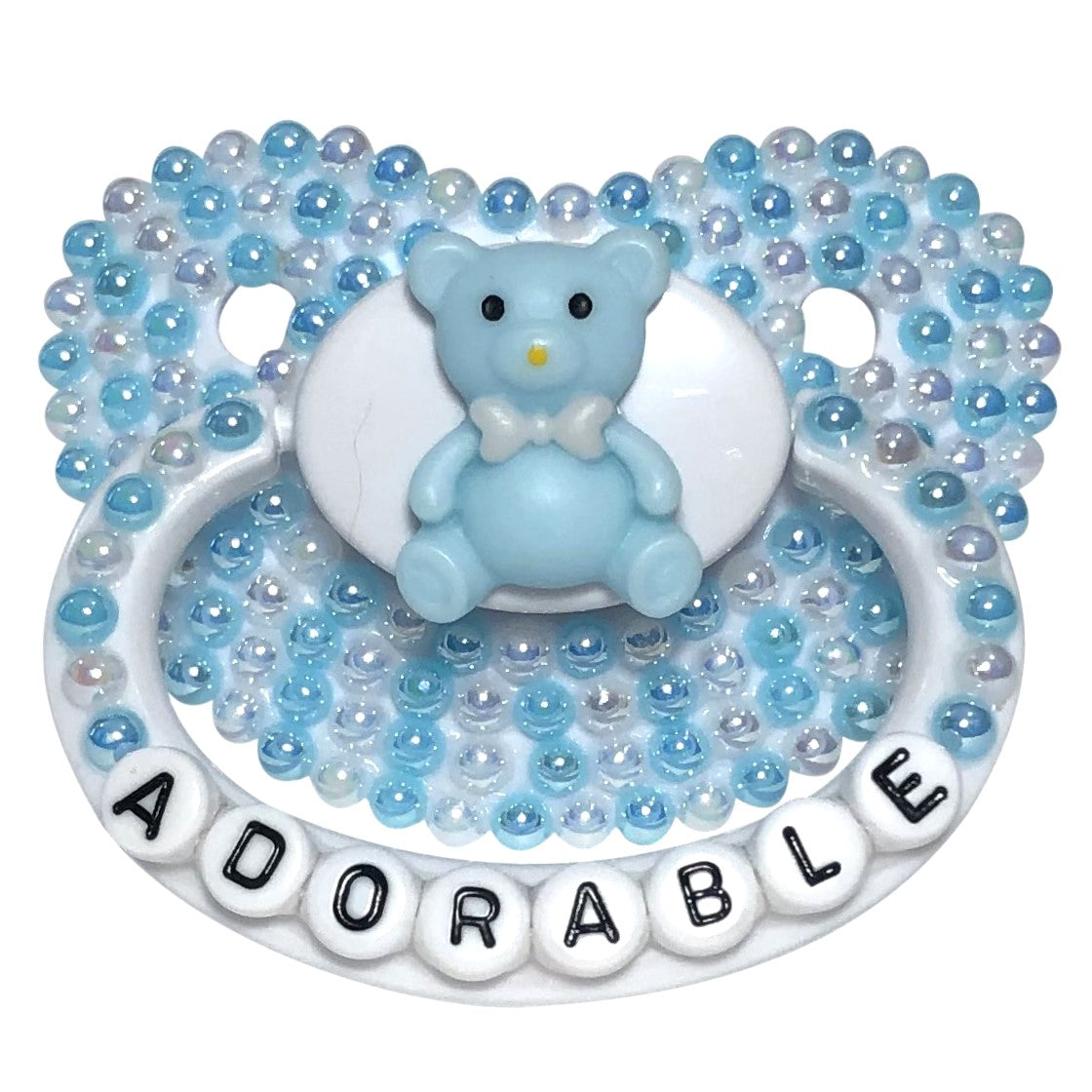 Baby Bear Pacis Adult Pacifier "Adorable" White Adult Paci (DDLG/ABDL)