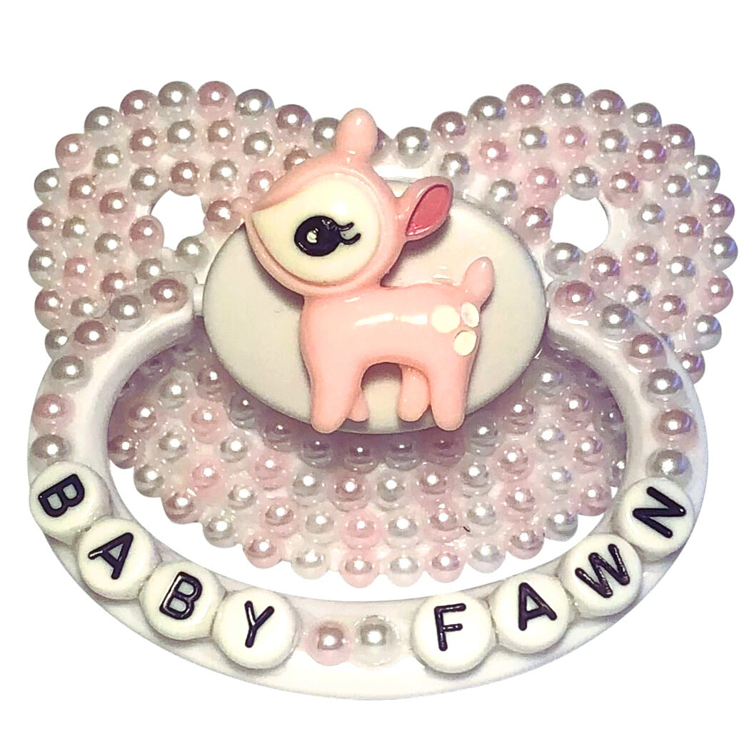 Baby Bear Pacis Adult Pacifier "Baby Fawn" White Adult Paci (DDLG/ABDL)