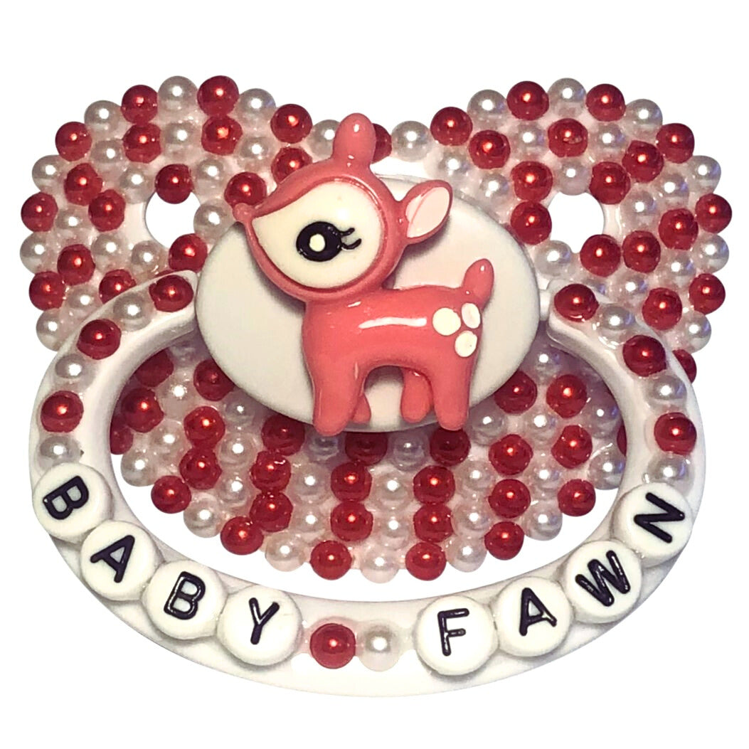 Baby Bear Pacis Adult Pacifier "Baby Fawn" White Adult Paci (DDLG/ABDL)