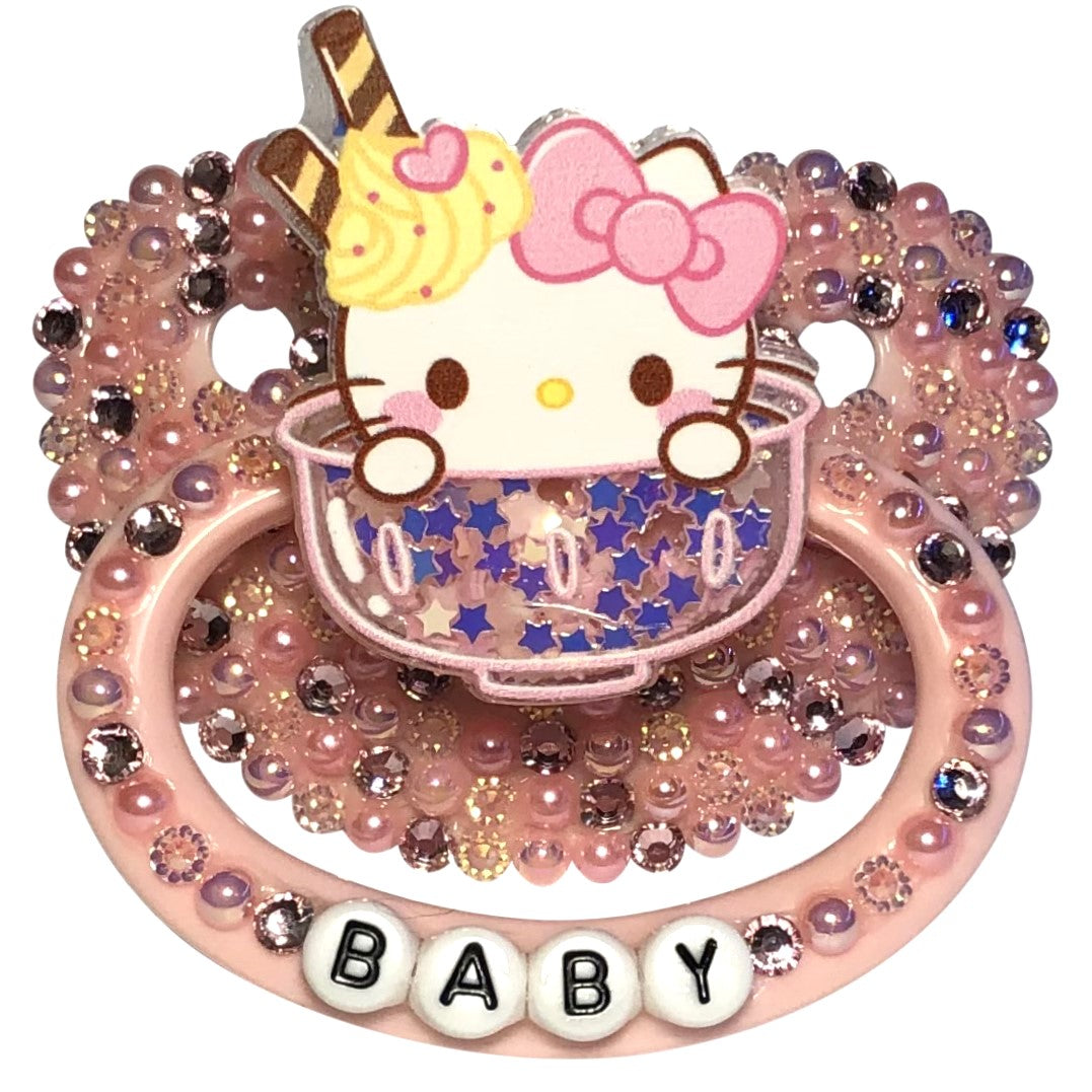 Baby Bear Pacis Adult Pacifier "Baby" Pink Hello Kitty Adult Paci (DDLG/ABDL)