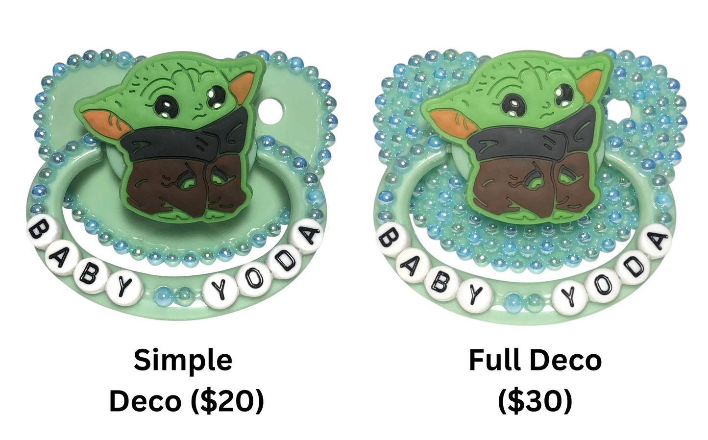 Baby Bear Pacis Adult Pacifier "Baby Yoda" Green Adult Paci (DDLG/ABDL)