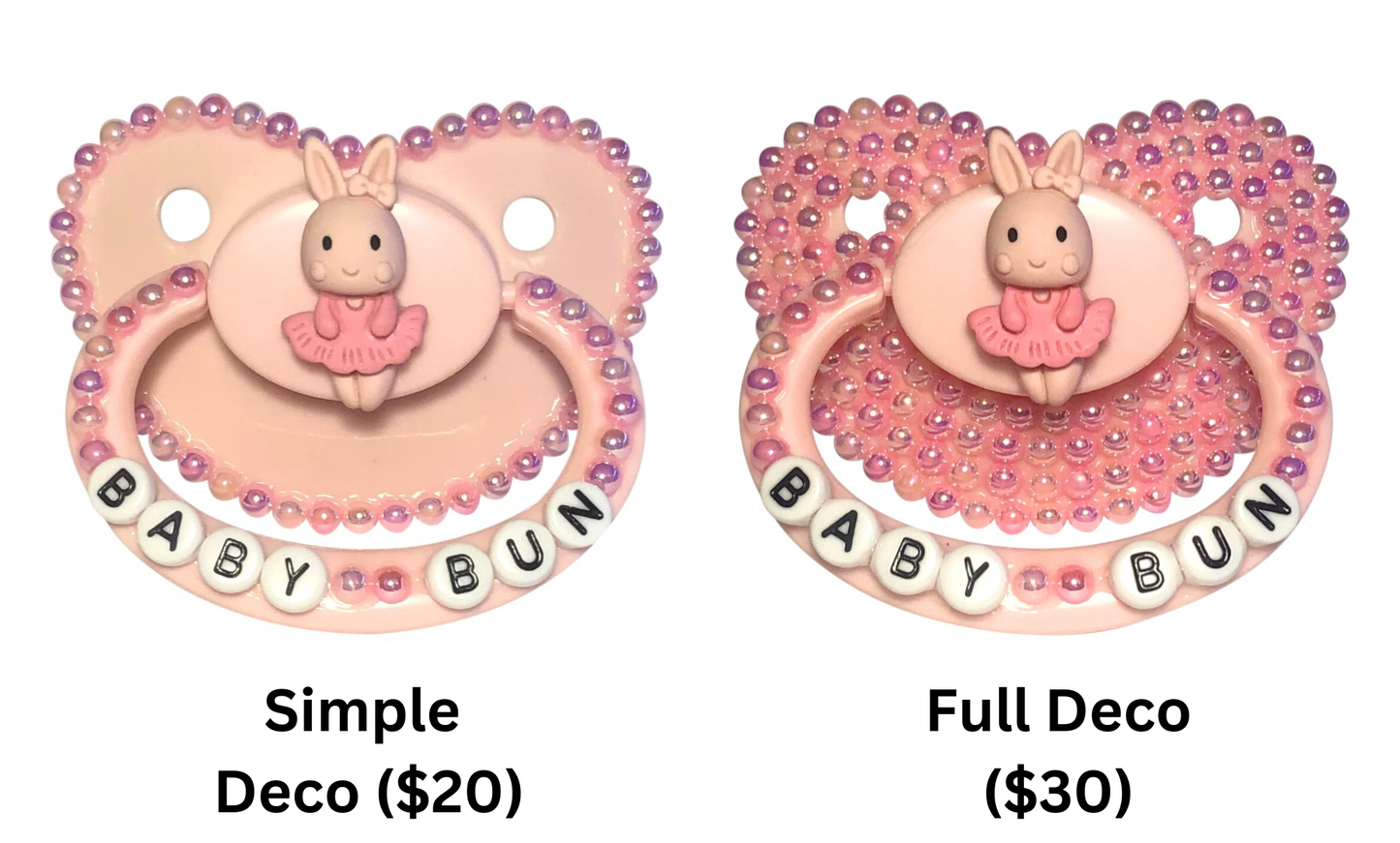 Baby Bear Pacis Adult Pacifier "Baby Bun" Pink Bunny Adult Paci (DDLG/ABDL)