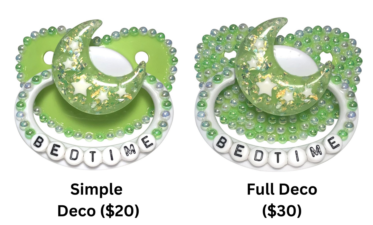 Baby Bear Pacis Adult Pacifier "Bedtime" Green Adult Paci (DDLG/ABDL)