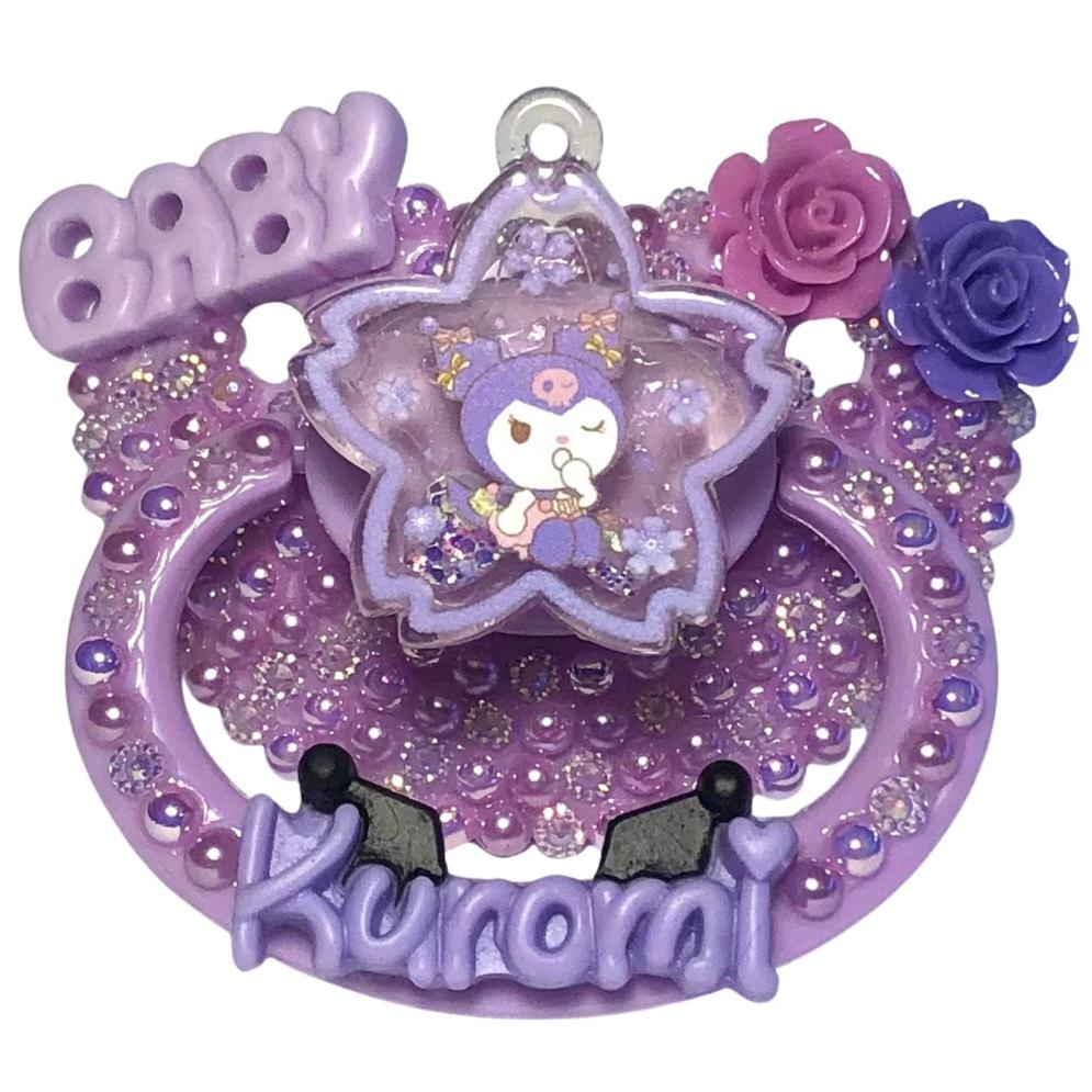 Baby Bear Pacis Adult Pacifier "Baby Kuromi" Purple Shaker Adult Paci (DDLG/ABDL)