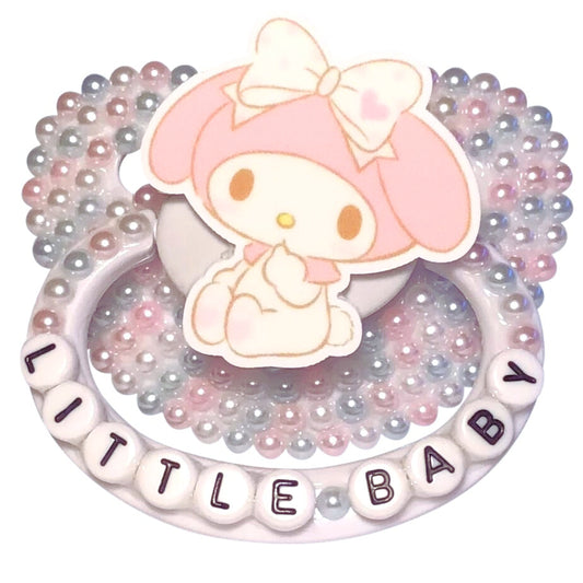 Baby Bear Pacis Adult Pacifier "Little Baby" White My Melody Adult Paci (DDLG/ABDL)