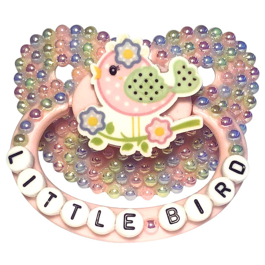 Baby Bear Pacis Adult Pacifier "Little Bird" Pink Adult Paci (DDLG/ABDL)