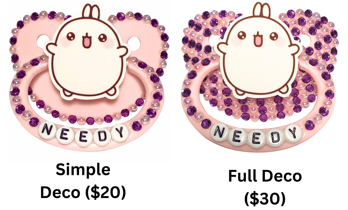 Baby Bear Pacis Adult Pacifier "Needy" Pink Molang Adult Paci (DDLG/ABDL)