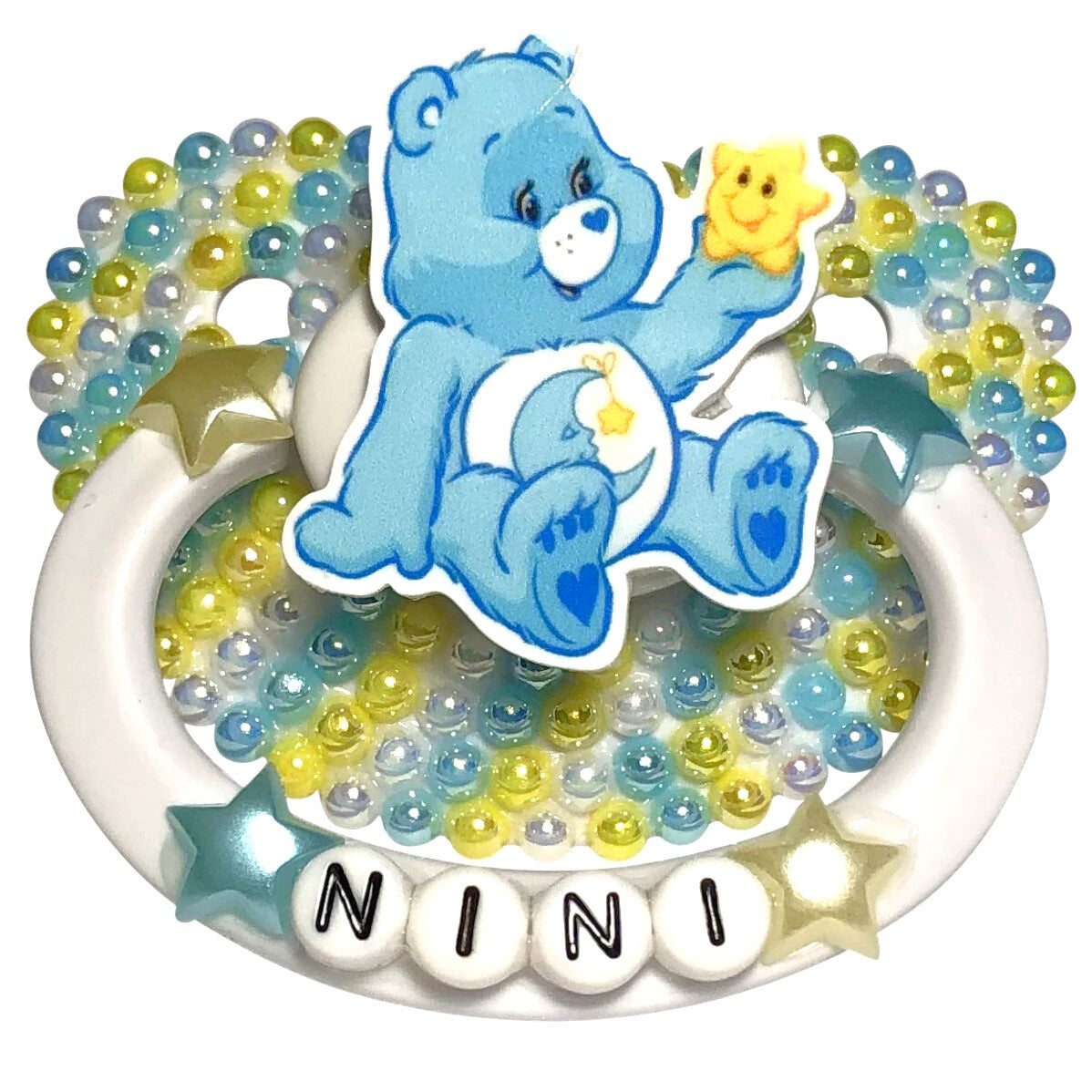 Baby Bear Pacis Adult Pacifier "Nini" White Bedtime Bear Adult Paci (DDLG/ABDL)