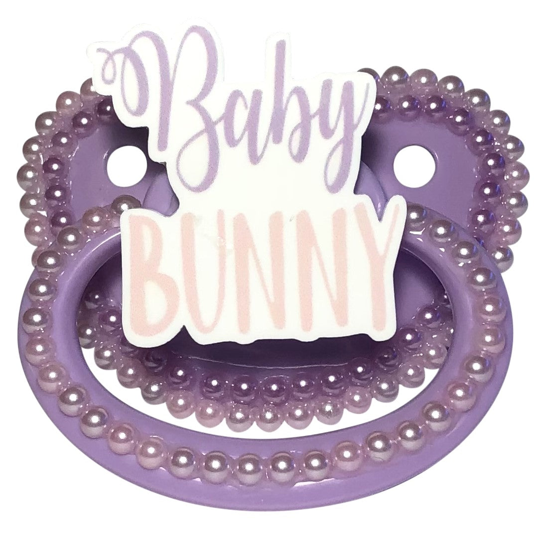 Baby Bear Pacis Adult Pacifier "Baby Bunny" Purple Adult Paci (DDLG/ABDL)