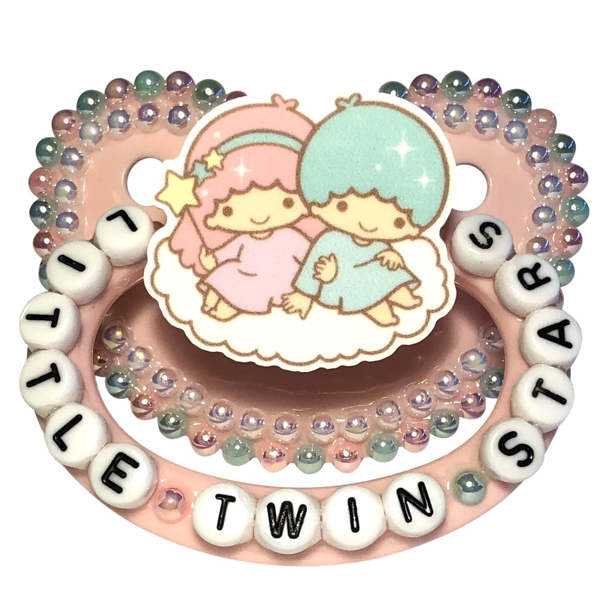 Baby Bear Pacis Adult Pacifier "Little Twin Stars" Pink Adult Paci (DDLG/ABDL)