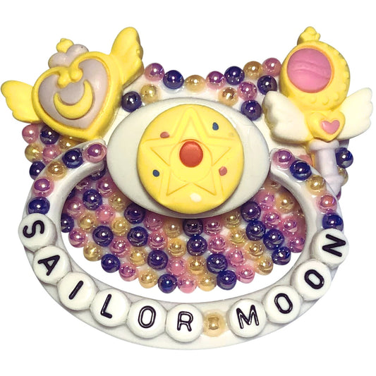 Baby Bear Pacis Adult Pacifier "Sailor Moon" White Adult Paci (DDLG/ABDL)