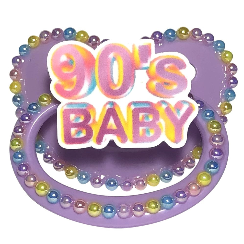 Baby Bear Pacis Adult Pacifier "90's Baby" Purple Adult Paci (DDLG/ABDL)