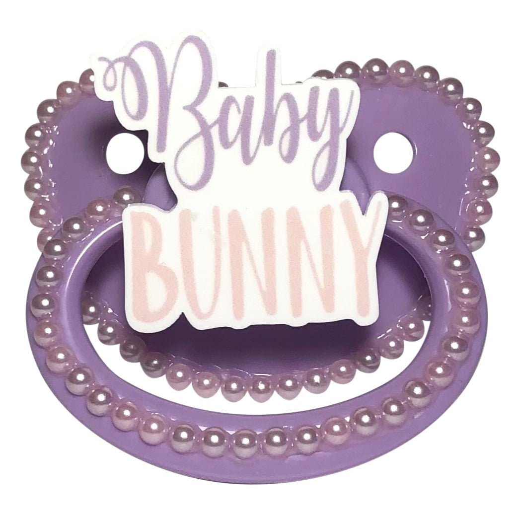 Baby Bear Pacis Adult Pacifier "Baby Bunny" Purple Adult Paci (DDLG/ABDL)