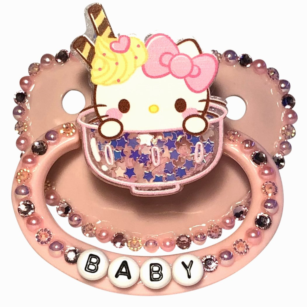 Baby Bear Pacis Adult Pacifier "Baby" Pink Hello Kitty Adult Paci (DDLG/ABDL)