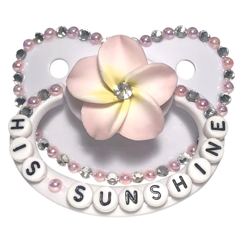 Baby Bear Pacis Adult Pacifier "His Sunshine" White Adult Paci (DDLG/ABDL)