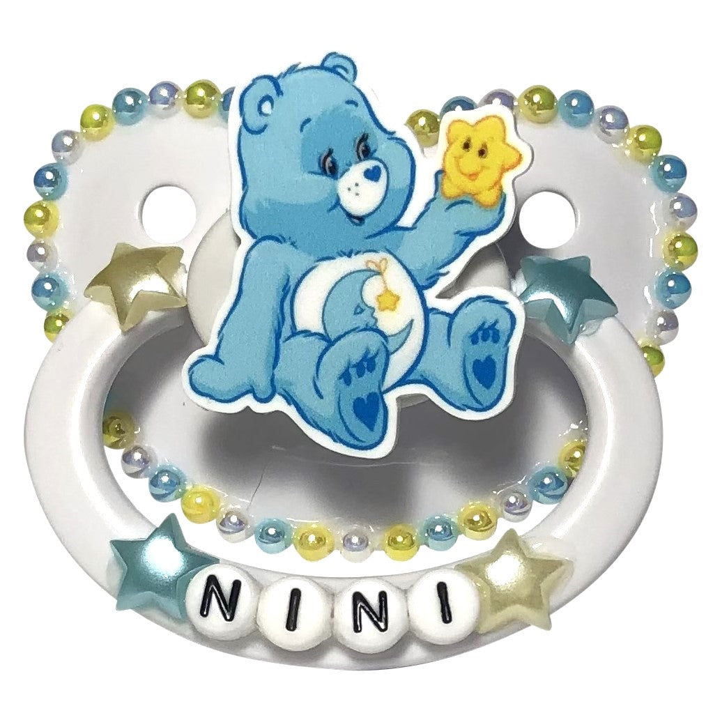 Baby Bear Pacis Adult Pacifier "Nini" White Bedtime Bear Adult Paci (DDLG/ABDL)