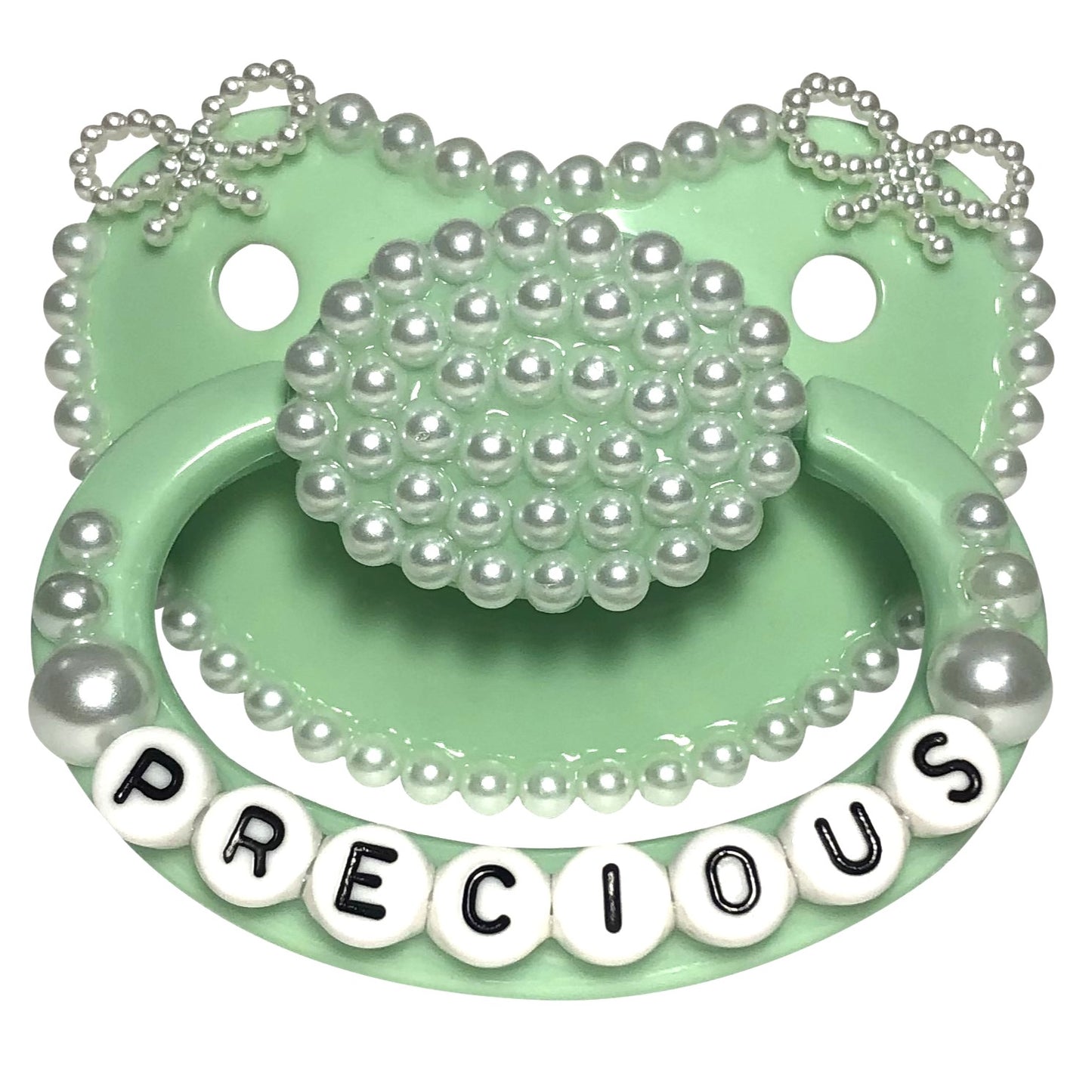 Baby Bear Pacis Adult Pacifier, "Precious" Green Adult Paci (DDLG/ABDL)