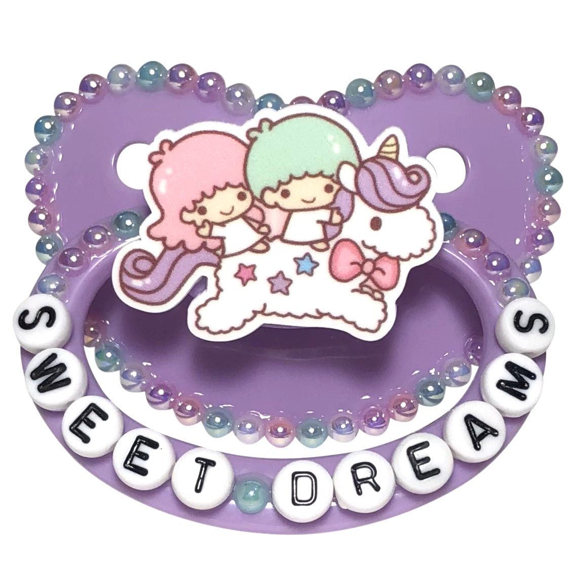 Baby Bear Pacis Adult Pacifier "Sweet Dreams" Purple Little Twin Stars Adult Paci (DDLG/ABDL)