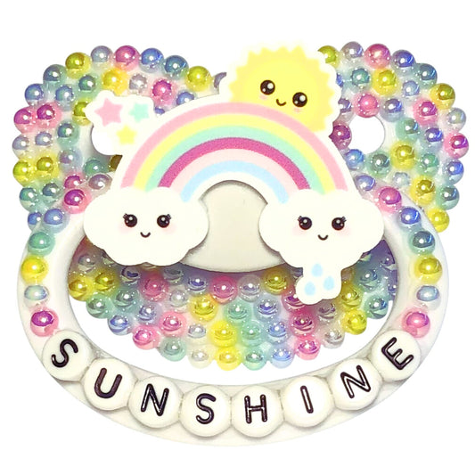 Baby Bear Pacis Adult Pacifier "Sunshine" White Adult Paci (DDLG/ABDL)