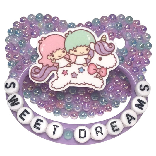 Baby Bear Pacis Adult Pacifier "Sweet Dreams" Purple Little Twin Stars Adult Paci (DDLG/ABDL)