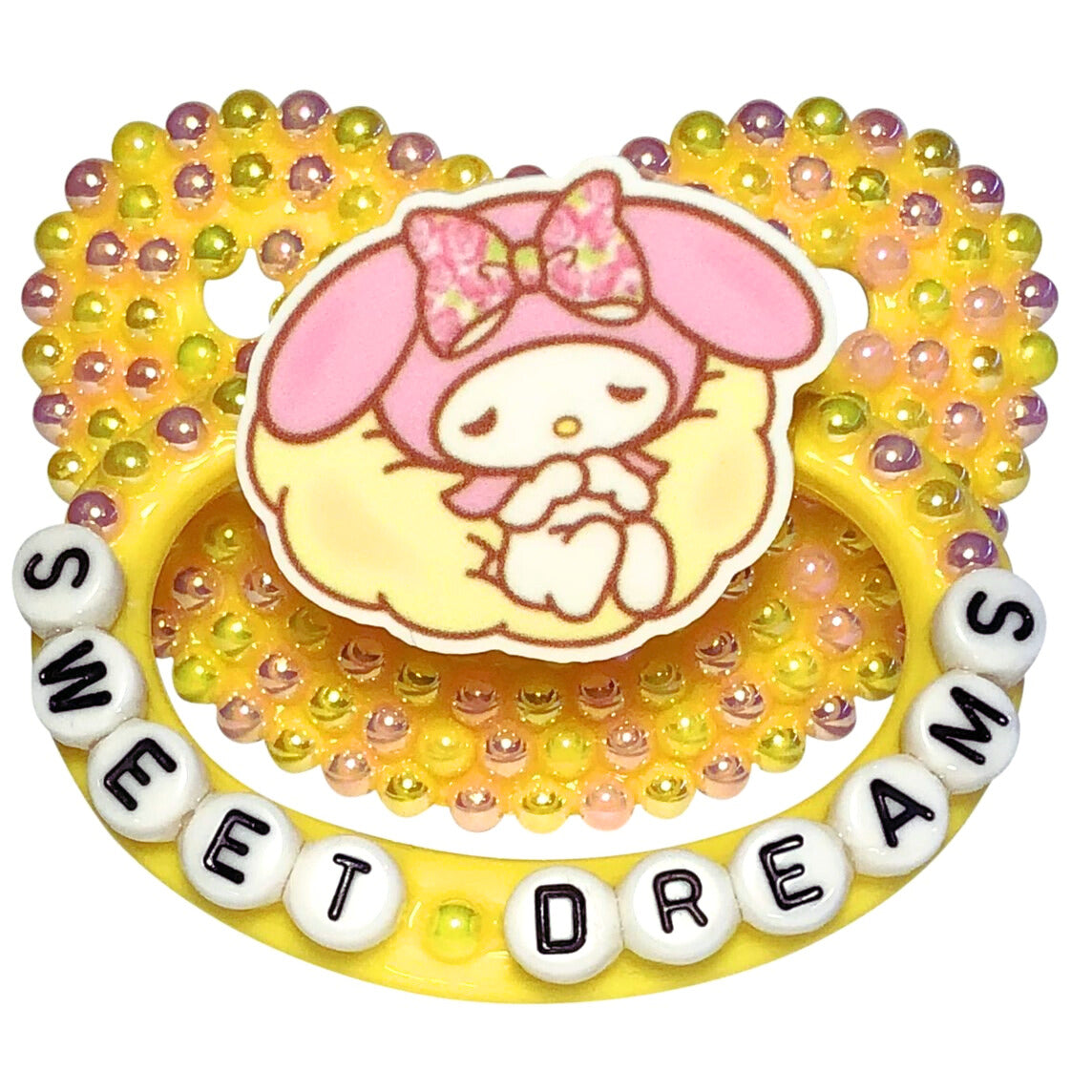 Baby Bear Pacis Adult Pacifier "Sweet Dreams" Yellow My Melody Adult Paci (DDLG/ABDL)