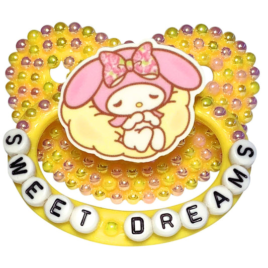 Baby Bear Pacis Adult Pacifier "Sweet Dreams" Yellow My Melody Adult Paci (DDLG/ABDL)