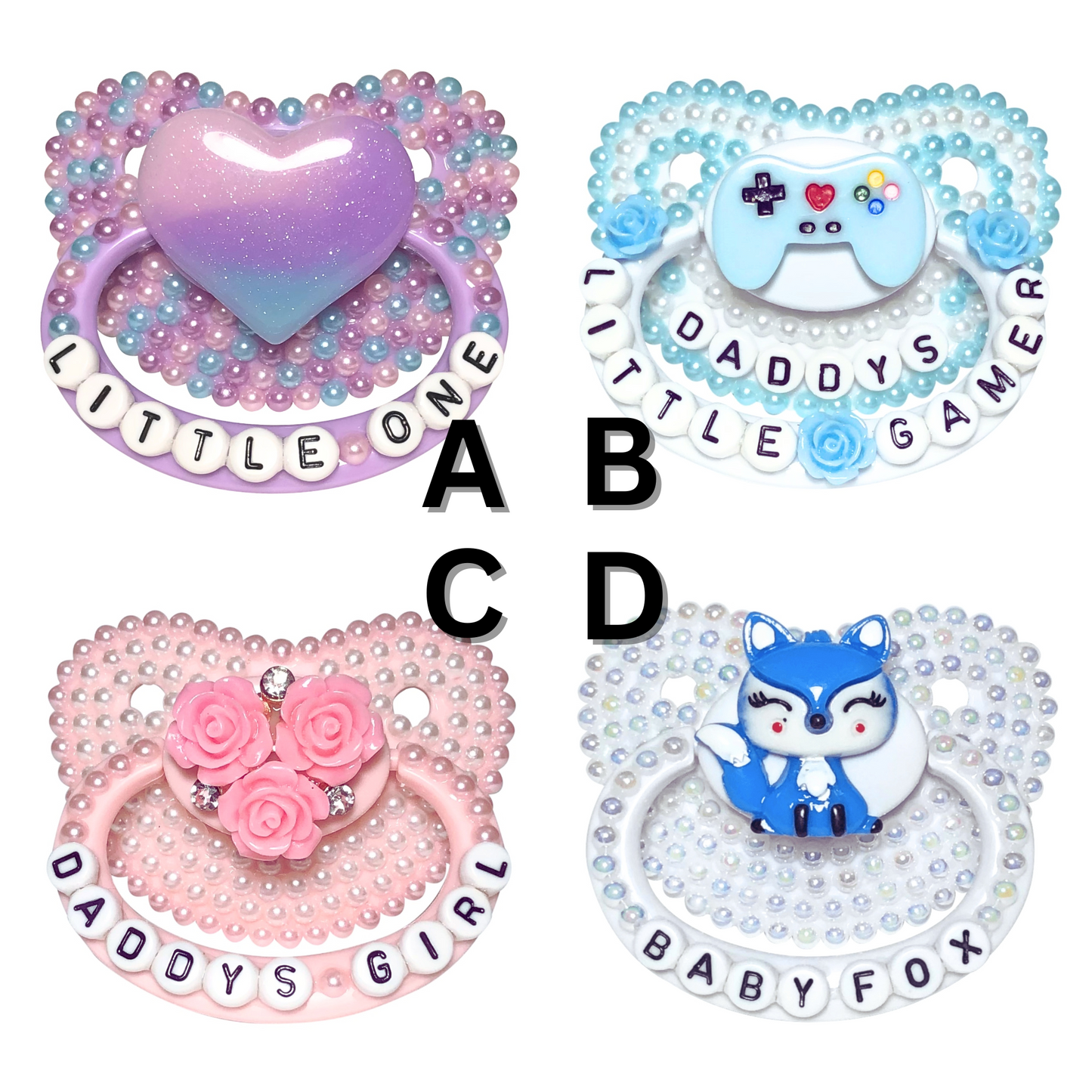 *Limited Availability* Complete Custom Adult Pacifier with Custom Centerpiece