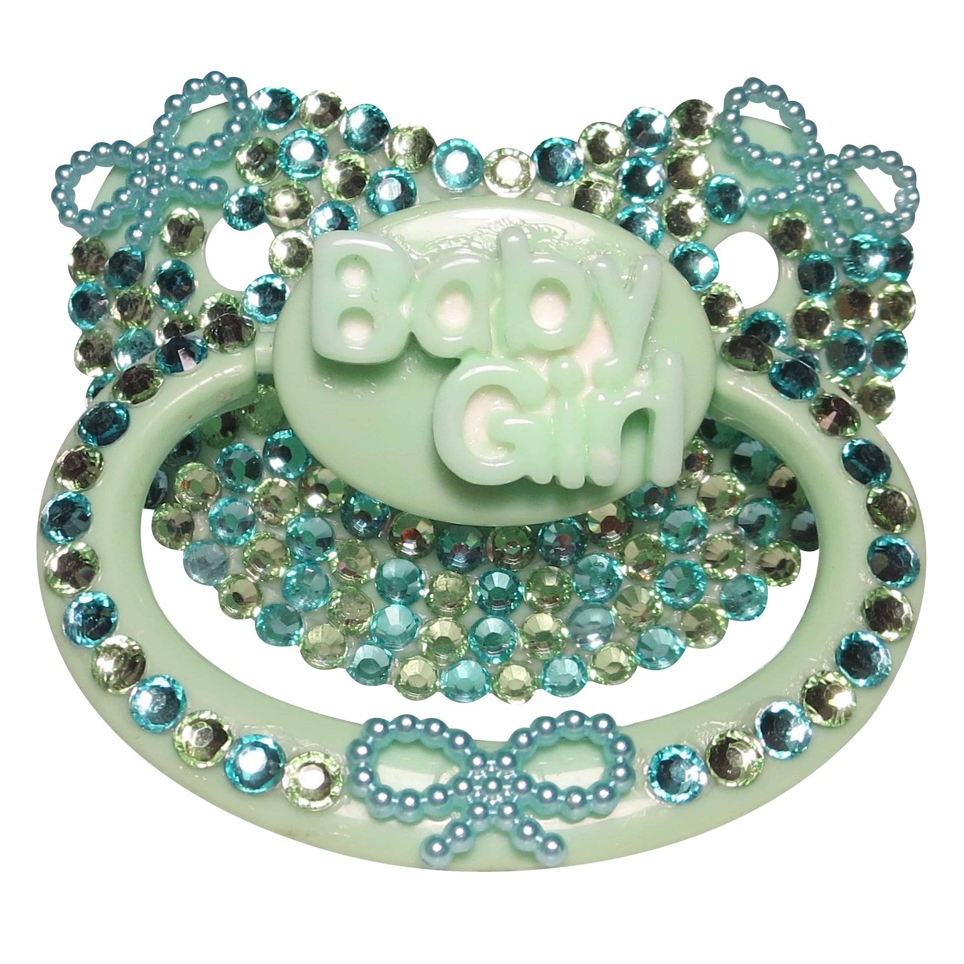 Baby Bear Pacis Adult Pacifier "Baby Girl" Green Adult Paci (DDLG/ABDL) - BBP