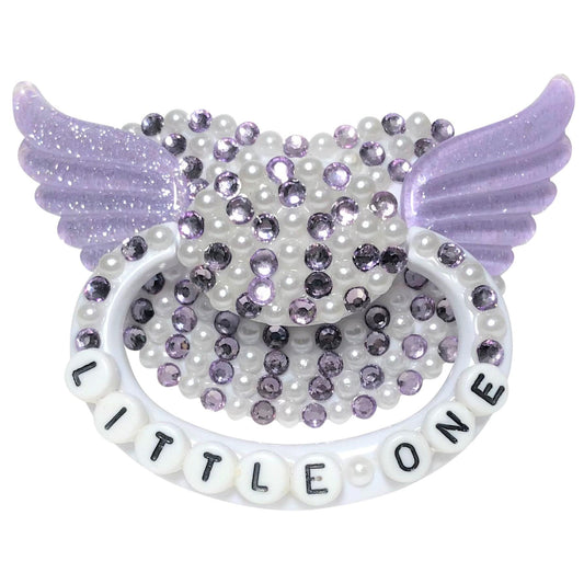 Baby Bear Pacis Adult Pacifier "Little One" Purple White Winged Adult Paci (DDLG/ABDL) - BBP