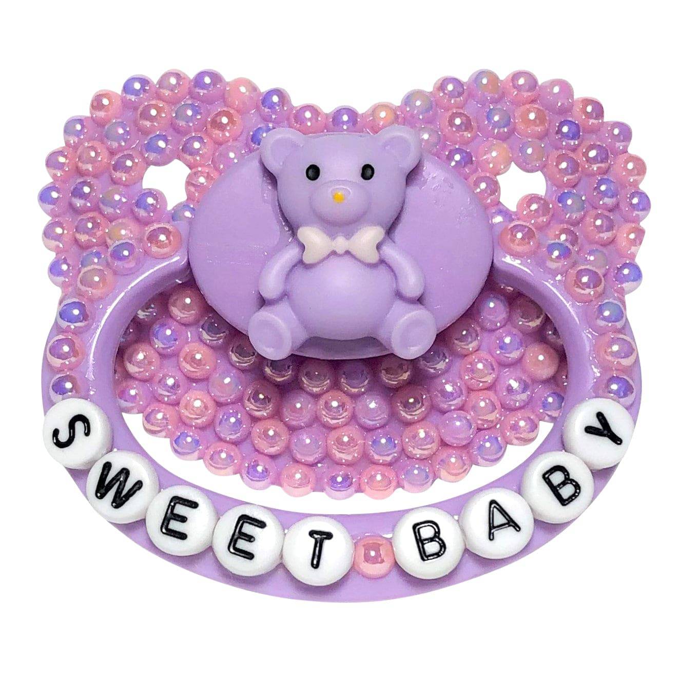 Baby Bear Pacis Adult Pacifier "Sweet Baby" Purple Adult Paci (DDLG/ABDL) - BBP