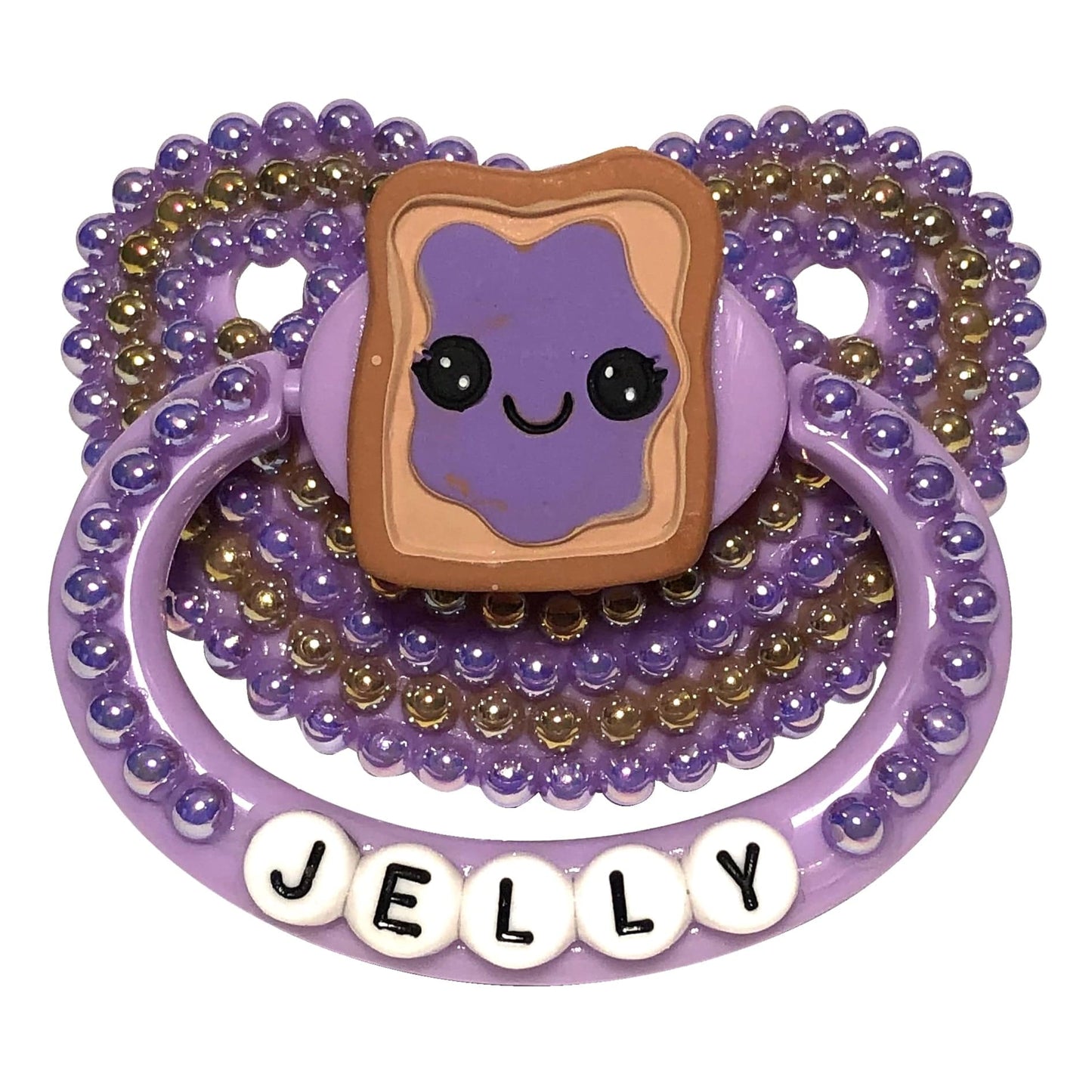 Baby Bear Pacis Adult Pacifier "Peanut Butter" and "Jelly" Purple Adult Paci Pair Set (DDLG/ABDL) - BBP