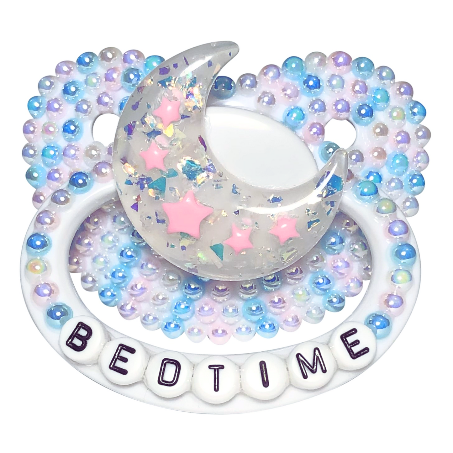 Baby Bear Pacis Adult Pacifier "Bedtime" White Adult Paci (DDLG/ABDL)