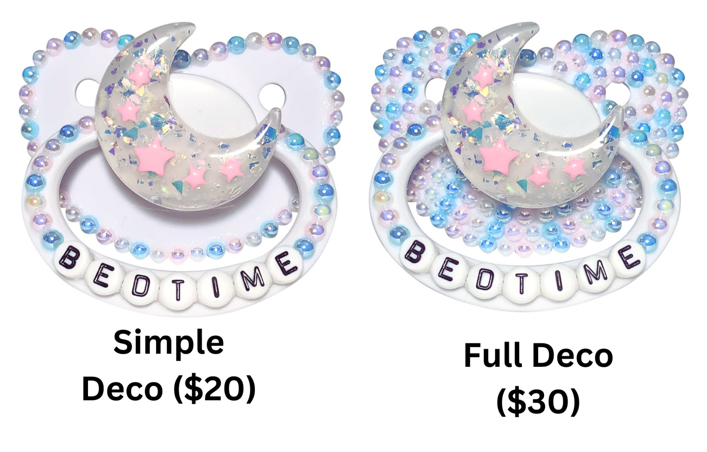 Baby Bear Pacis Adult Pacifier "Bedtime" White Adult Paci (DDLG/ABDL)