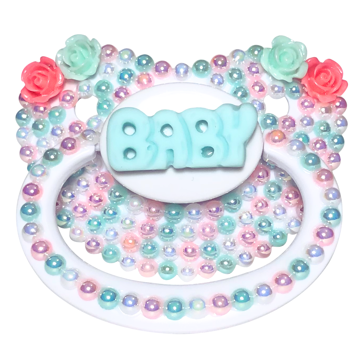 Baby Bear Pacis Adult Pacifier "Baby" Blue-Green Adult Paci (DDLG/ABDL)