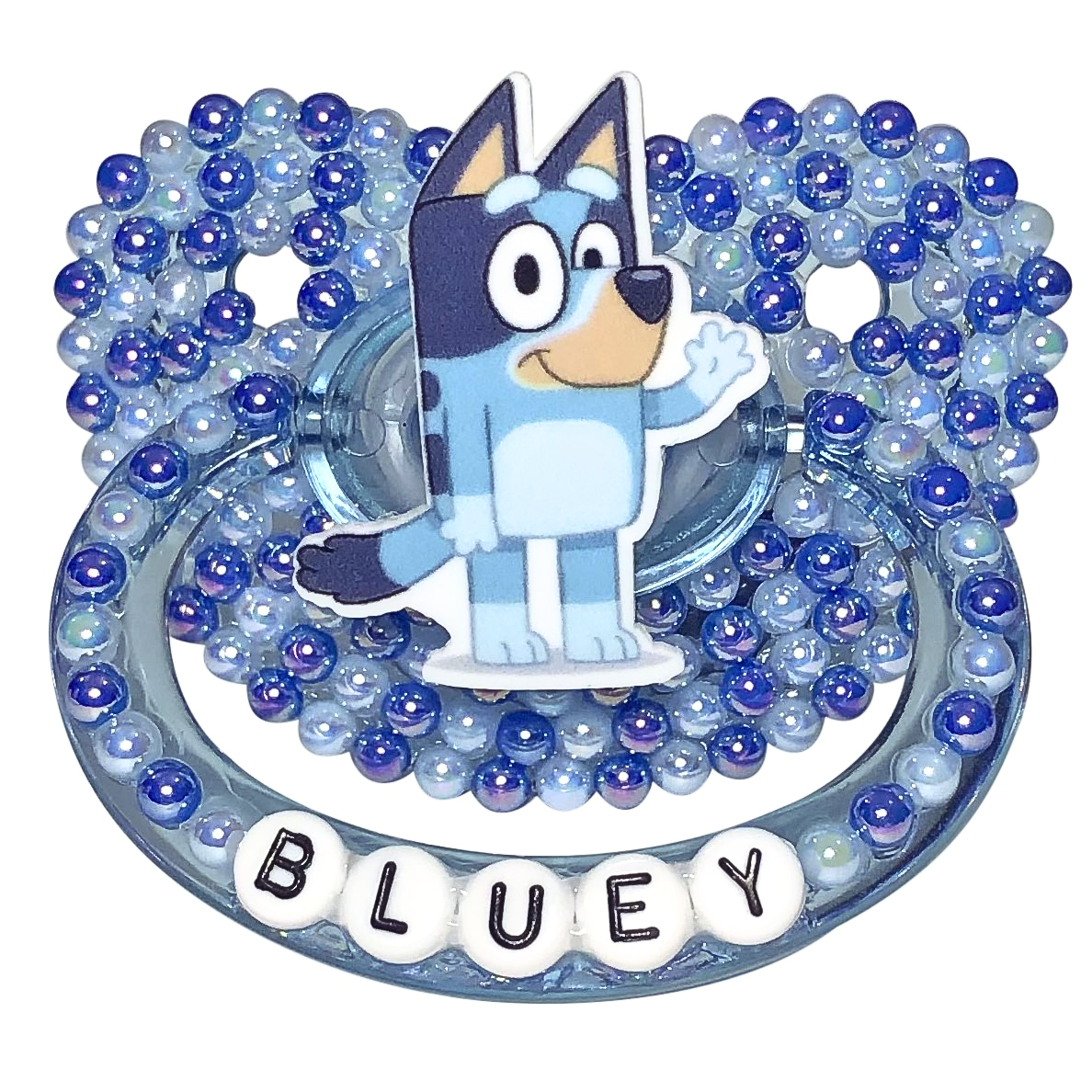 Baby Bear Pacis Adult Pacifier "Bluey" Blue Clear Adult Paci (DDLG/ABDL)