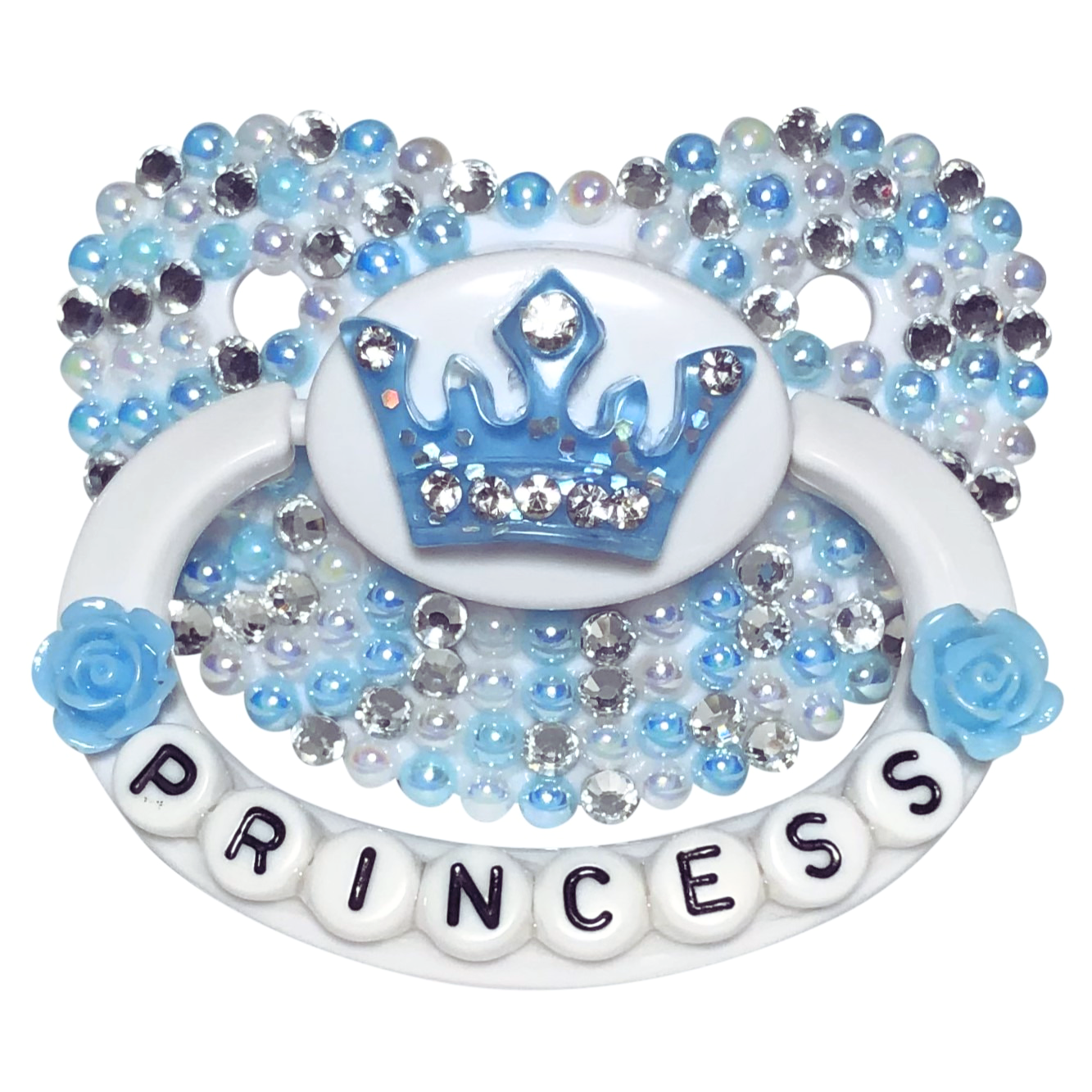 Baby Bear Pacis Adult Pacifier "Princess" Blue Adult Paci (DDLG/ABDL)