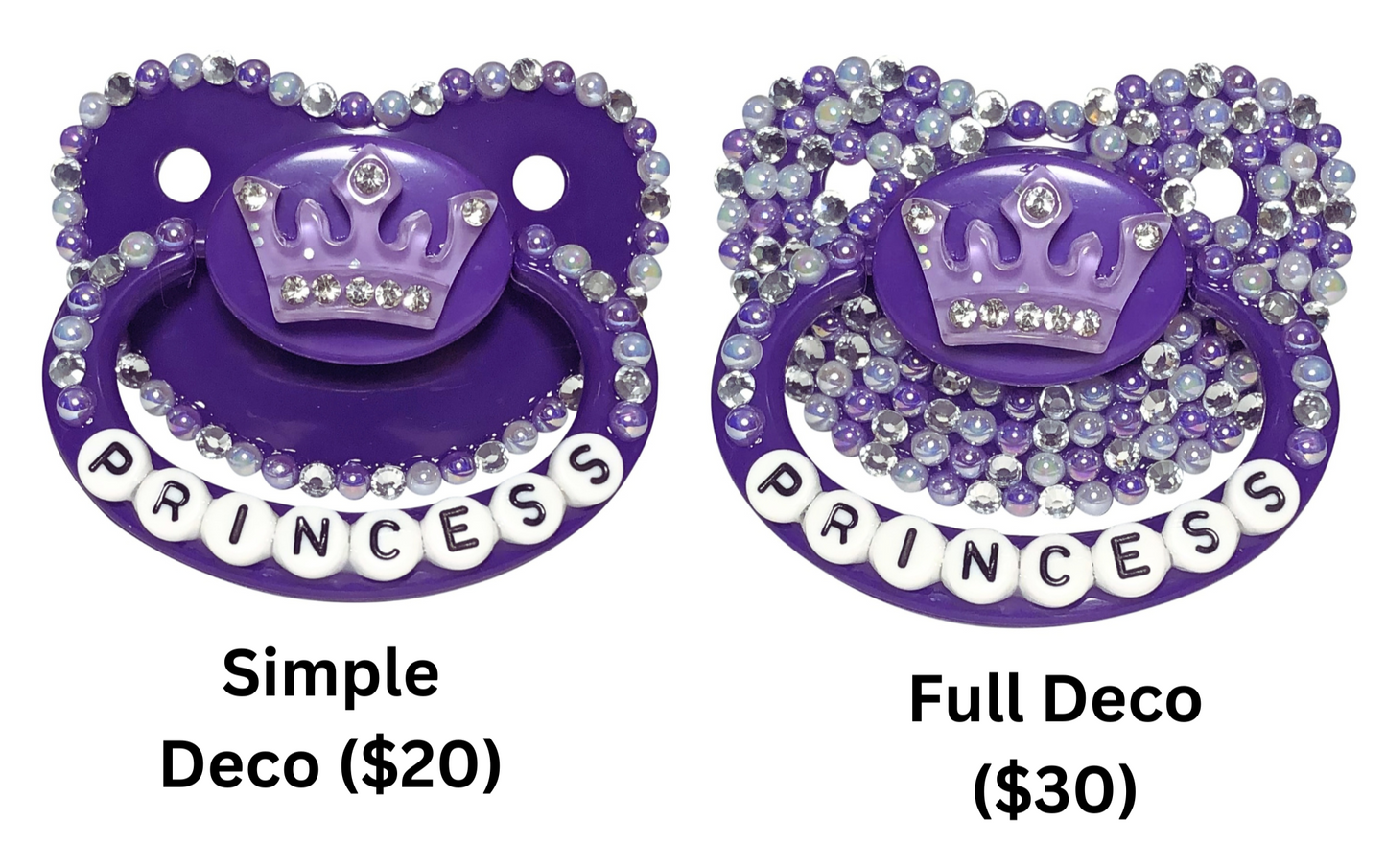 Baby Bear Pacis Adult Pacifier "Princess" Dark Purple Adult Paci (DDLG/ABDL)