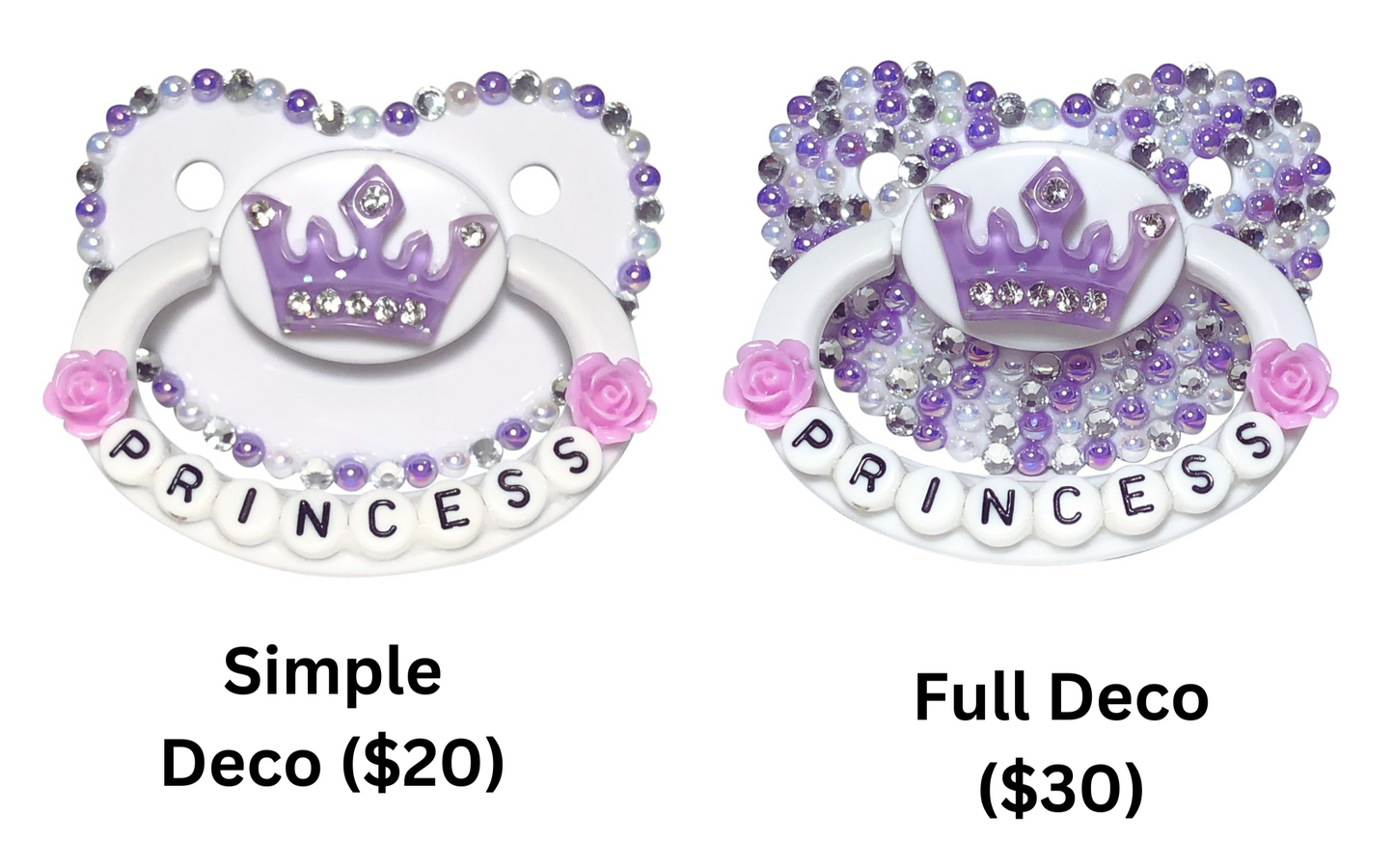 Baby Bear Pacis Adult Pacifier "Princess" Purple Adult Paci (DDLG/ABDL)