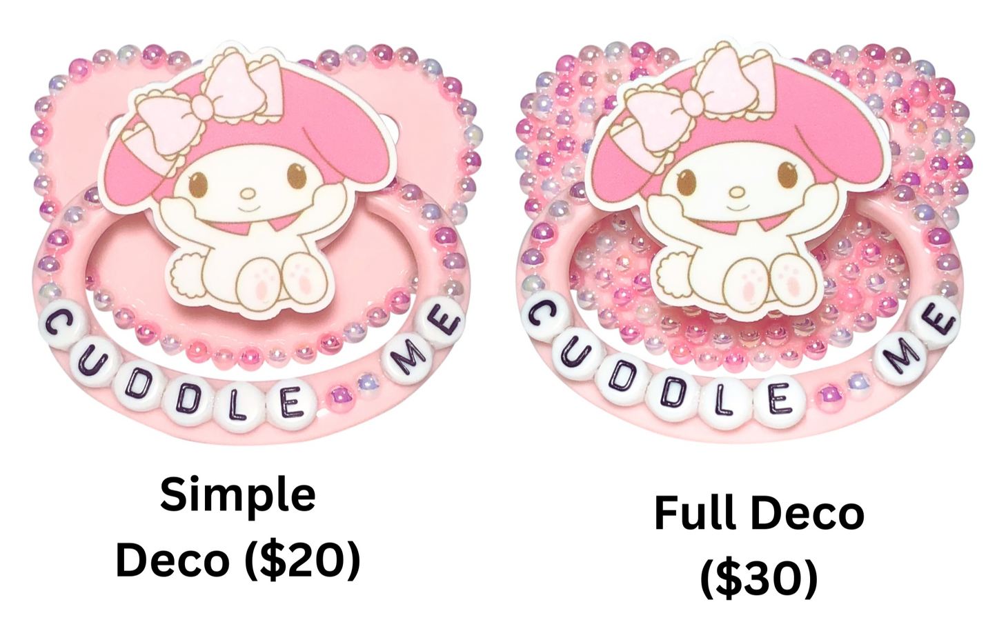 Baby Bear Pacis Adult Pacifier "Cuddle Me" Pink My Melody Adult Paci (DDLG/ABDL)