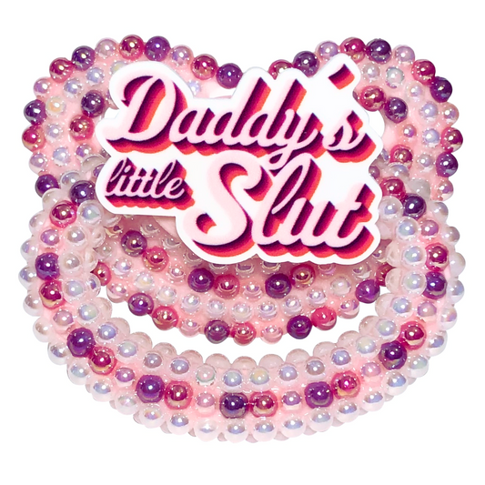 Baby Bear Pacis Adult Pacifier "Daddy's Little Slut" Pink Adult Paci (DDLG/ABDL)