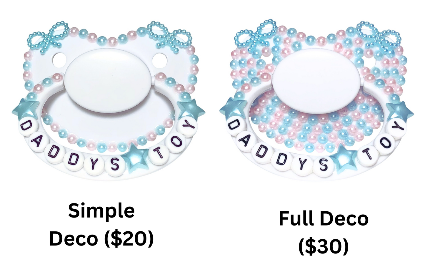 Baby Bear Pacis Adult Pacifier, "Daddy's Toy" White Adult Paci (DDLG/ABDL)