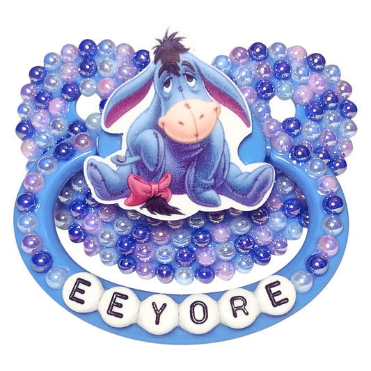 Baby Bear Pacis Adult Pacifier "Eeyore" Blue Adult Paci (DDLG/ABDL)