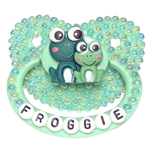 Baby Bear Pacis Adult Pacifier "Froggie" Green Adult Paci (DDLG/ABDL)