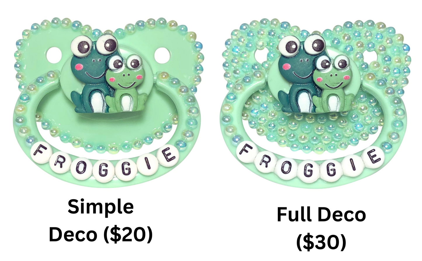 Baby Bear Pacis Adult Pacifier "Froggie" Green Adult Paci (DDLG/ABDL)