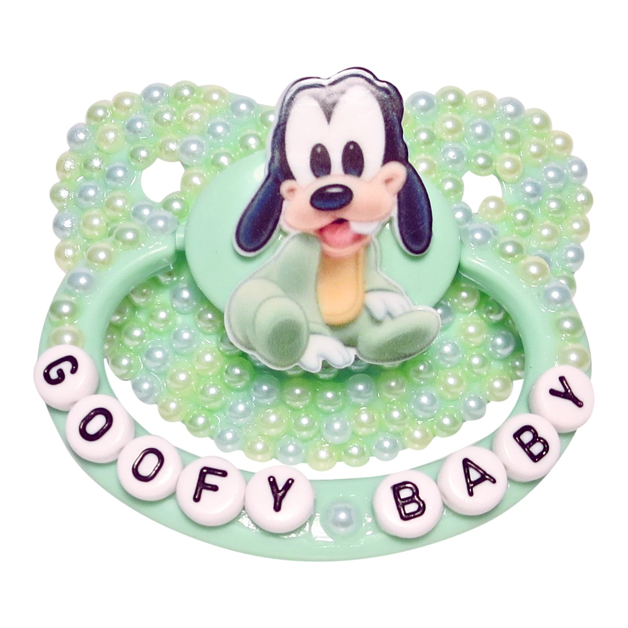 Baby Bear Pacis Adult Pacifier "Goofy Baby" Green Adult Paci (DDLG/ABDL)