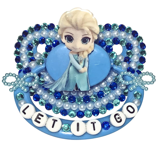 Baby Bear Pacis Adult Pacifier, "Let It Go" Elsa Blue Adult Paci (DDLG/ABDL)