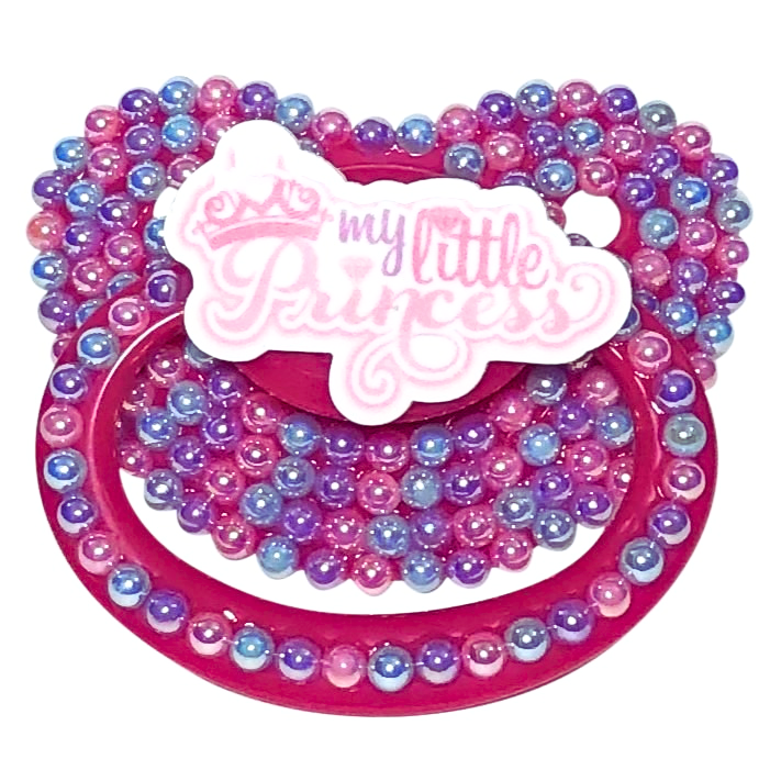 Baby Bear Pacis Adult Pacifier "My Little Princess" Dark Pink Adult Paci (DDLG/ABDL)