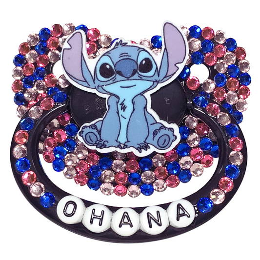 Baby Bear Pacis Adult Pacifier "Ohana" Black Stitch Adult Paci (DDLG/ABDL)