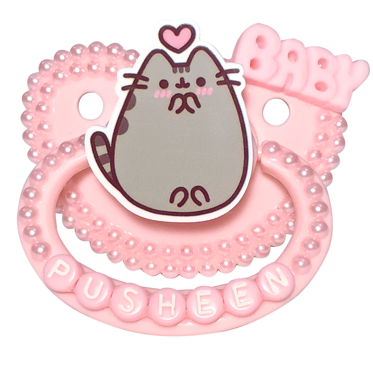 Baby Bear Pacis Adult Pacifier "Baby Pusheen" Pink Adult Paci (DDLG/ABDL)